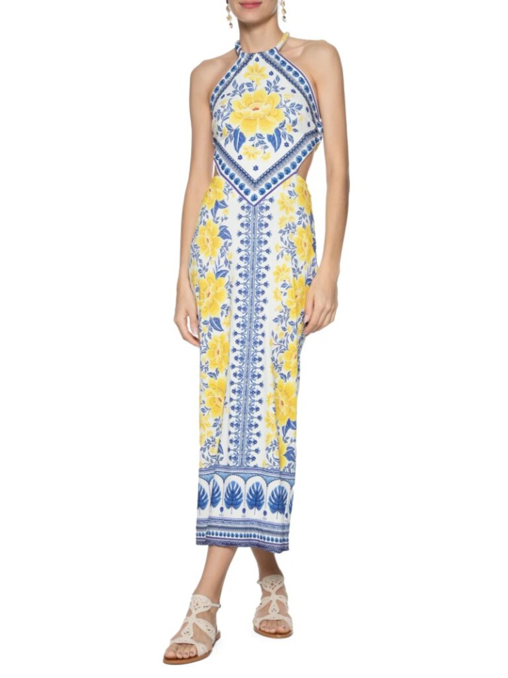 Farm Rio Azulina Blue Midi Dress